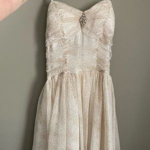 Short gold sparkle dress